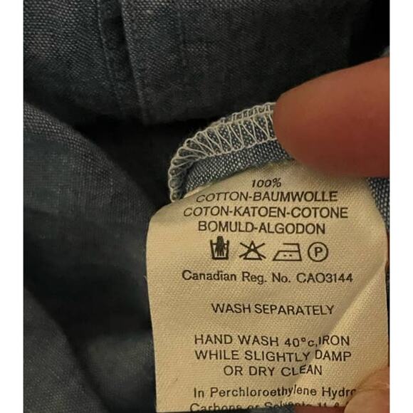 Jaeger vintage short sleeve button front Chambray shirt dress size 8 - Picture 5 of 6